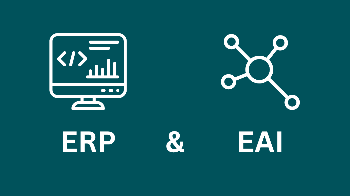 Abbildung zum Blogbeitrag mit einem Symbol für ERP und einem Symbol für EAI